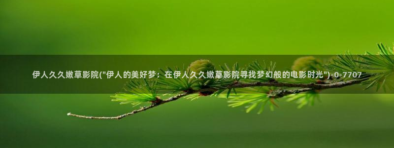 伊人久久精影院麻豆